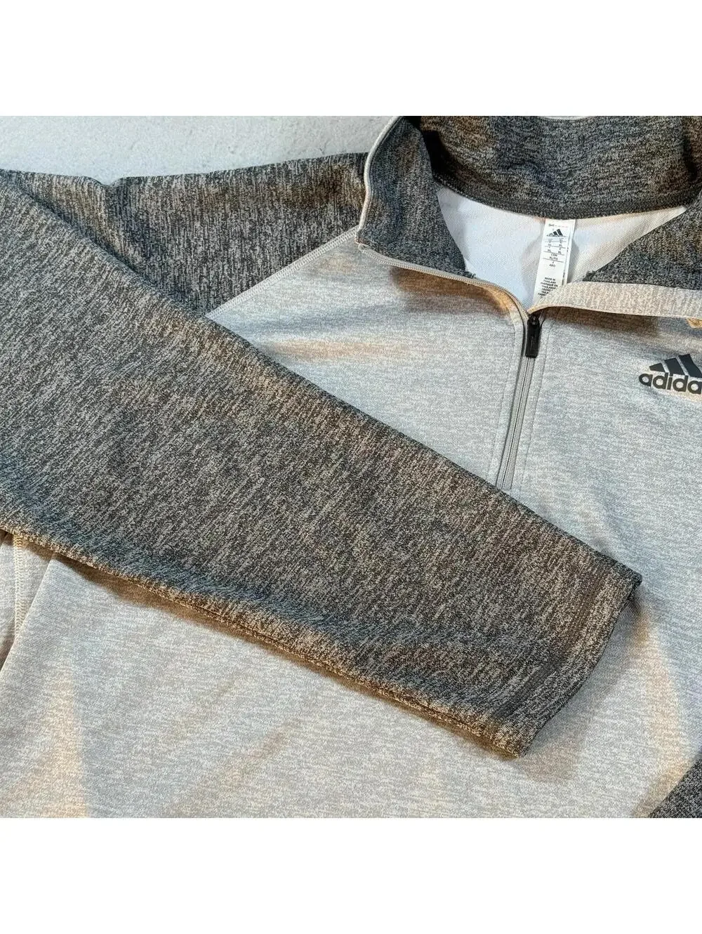 Adidas Climalite 1/4 Zip Pullover Mens XL Gray Athletic Training Top